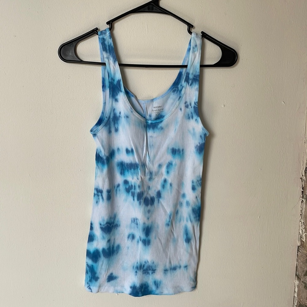 Tie-dyed ribbed tank
